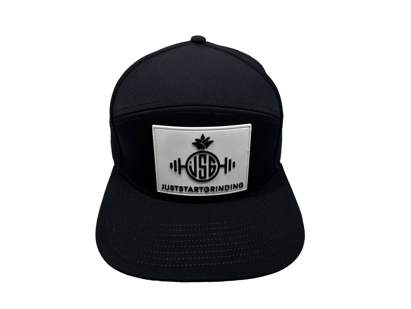 Rise and Grind Snapback with Rubber Logo Hat